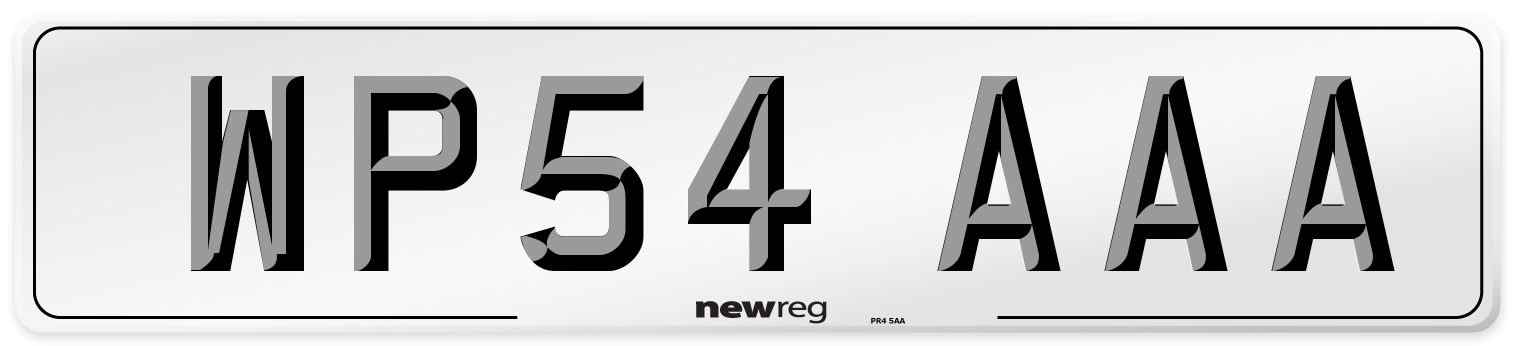 WP54 AAA Number Plate from New Reg